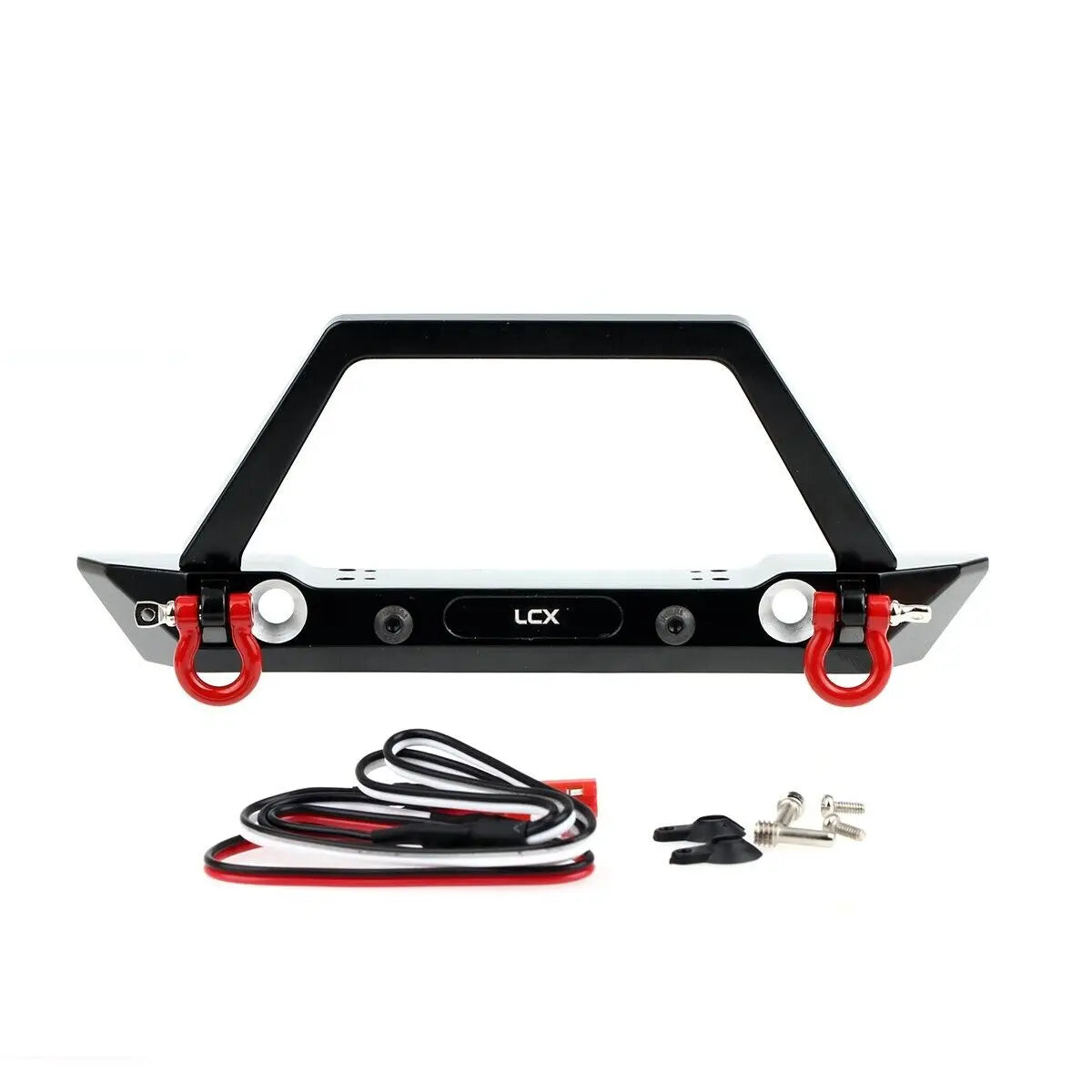 LCX Racing 1/10 RC Crawler Aluminum Front Bumper for Traxxas TRX4 TRX6 Axial SCX10 II III PRO Gen8 Upgrades Parts Accessories