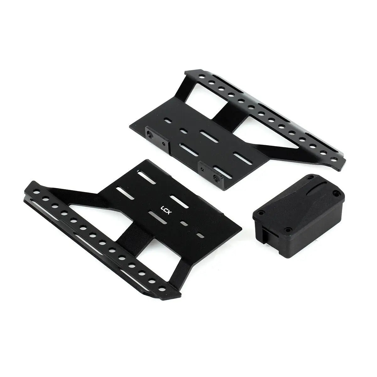 LCX Racing 1/10 RC Crawler Aluminum Rock Sliders Side Step Foot-Plate for Axial SCX10 II 90046 90047 Upgrades Parts Accessories