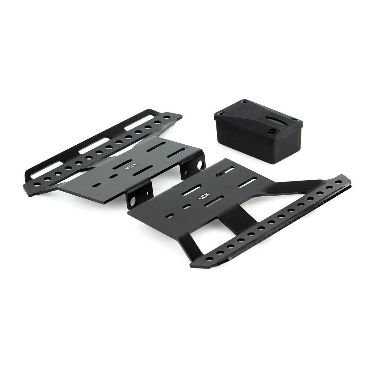 LCX Racing 1/10 RC Crawler Aluminum Rock Sliders Side Step Foot-Plate for Axial SCX10 II 90046 90047 Upgrades Parts Accessories