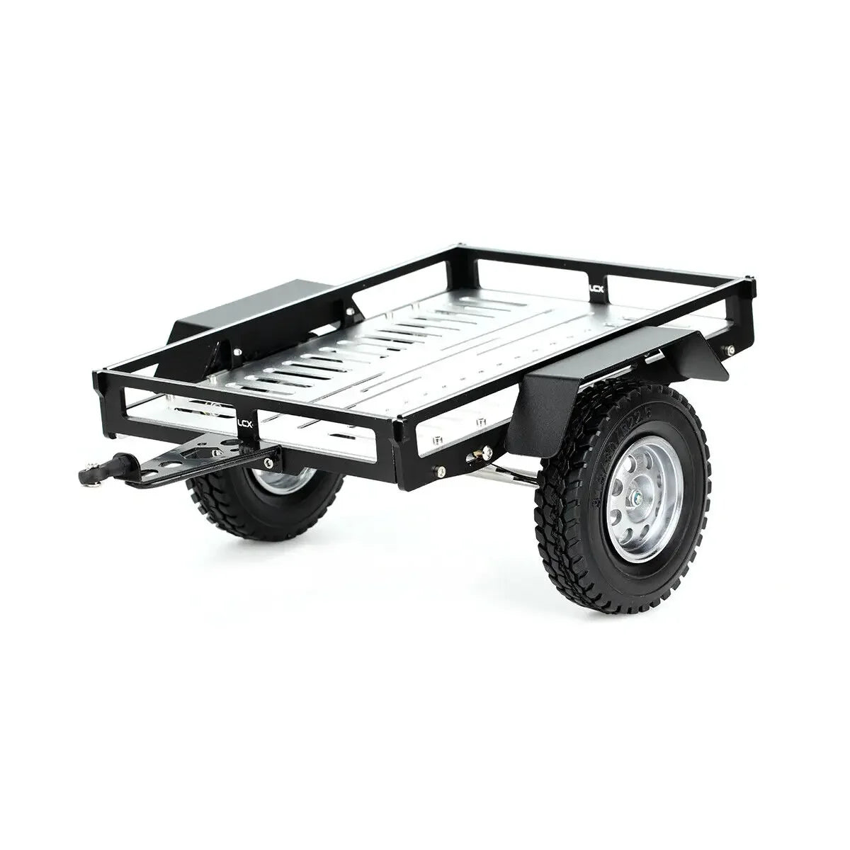 LCX Racing 1/10 RC Crawler Car Heavy Duty CNC Aluminum Universal Trailer for Traxxas TRX4 TRX6 Axial SCX10 II III PRO Gen8 Gen9