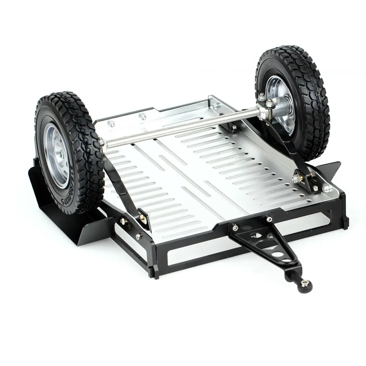 LCX Racing 1/10 RC Crawler Car Heavy Duty CNC Aluminum Universal Trailer for Traxxas TRX4 TRX6 Axial SCX10 II III PRO Gen8 Gen9