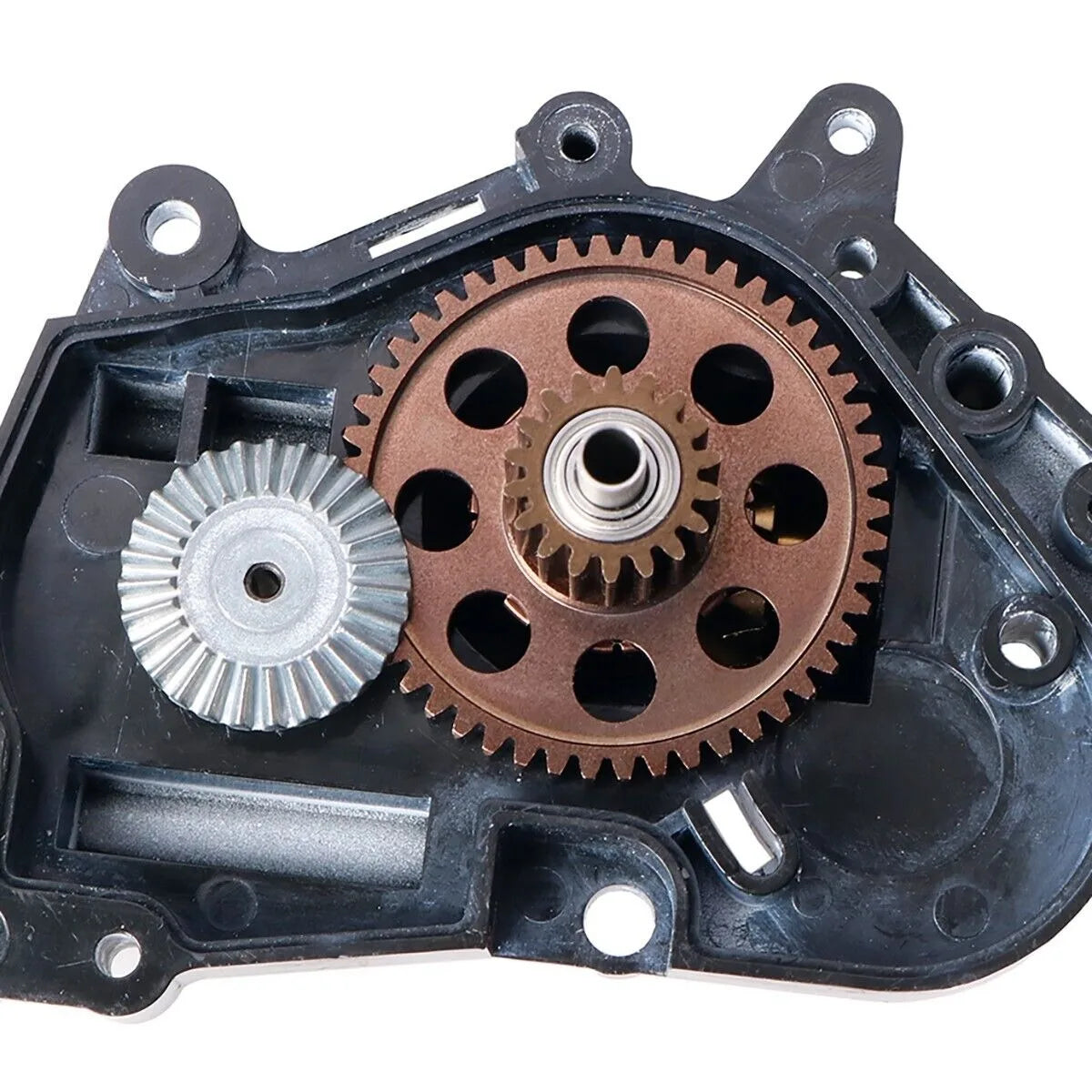 LCX Racing 1/10 RC Truck Aluminum Rear Transmission Gear Gearbox Gears for Tamiya Hotshot II Upgrades Parts Accessories