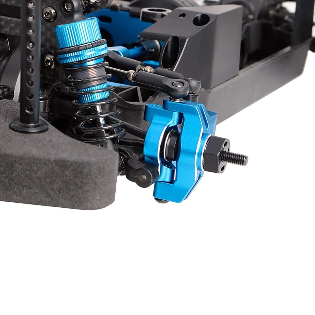LCX Racing 1/10 RC Truck Aluminum Front Steering Knuckle Caster Block for Tamiya XV-02 PRO Upgrades Parts Accessories