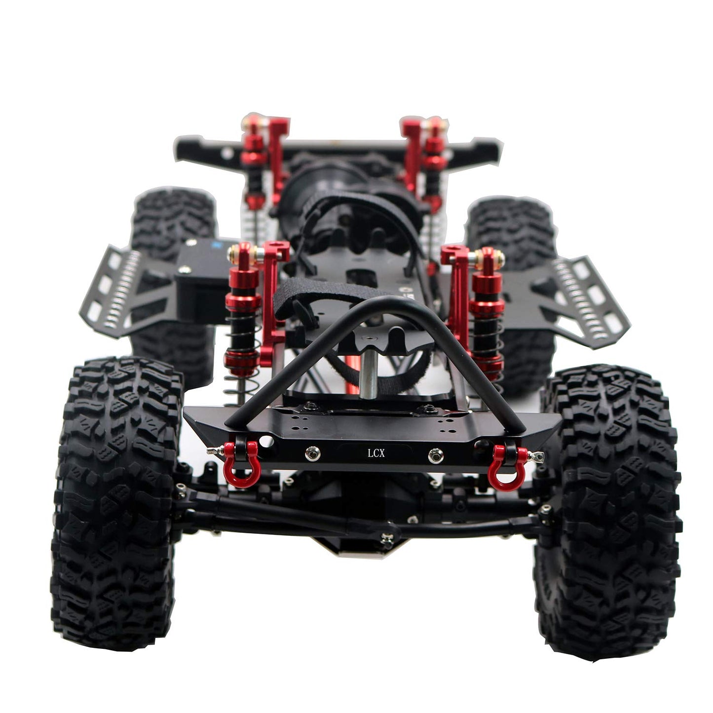 LCX Racing 1/10th RC Model Cars CNC Machined Metal Double Speed Chassis for Axial SCX10 III SCX10.2 90046 90047 Upgrades Accessories
