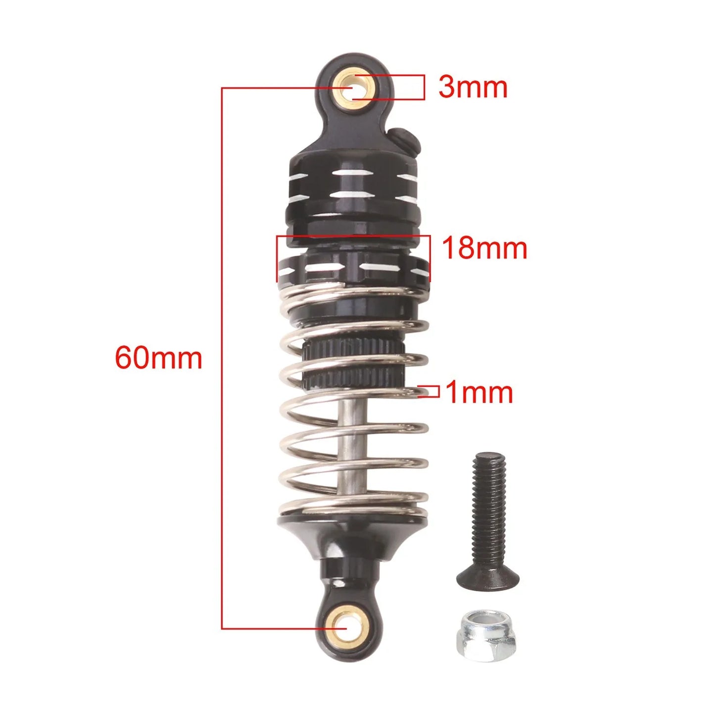 LCX Racing 1/10 RC Truck Front Rear Shock Set Damper for Tamiya Hornet EVO Grasshopper Upgrades Parts Accessories