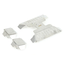 LCX Racing 1/10 RC Crawler Stainless Steel Chassis Armor Skid Plate Guard Axle Guard for Axial UTB10 Capra Upgrades Parts