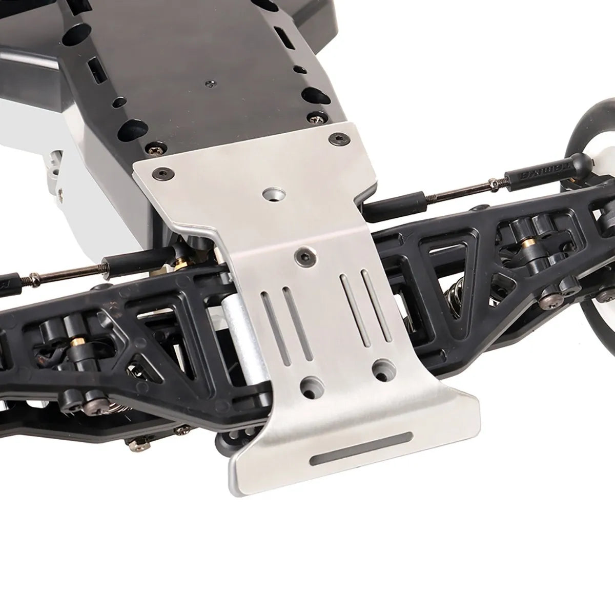 LCX Racing 1/10 RC Truck Stainless Steel Skid Plate Guard Chassis Armor for Tamiya DT-04 Fighter NXGEN Upgrades Part Accessories