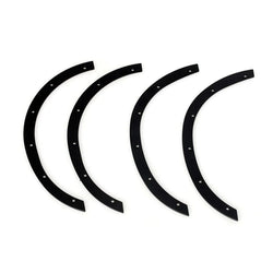 LCX Racing 1/10 RC Crawler Stainless Steel Front Rear Fender Flare 4pcs for Traxxas TRX4 2021 Bronco Upgrades Part Accessories