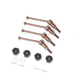 LCX Racing 1/16 RC Crawler Hard Steel Front Rear Drive Shaft Set for Arrma Mojave Grom Upgrades Parts Accessories