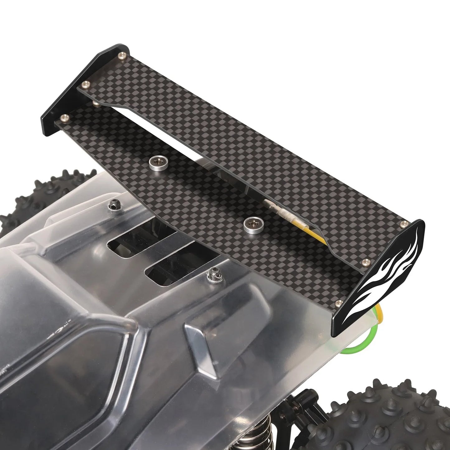 LCX Racing 1/10 RC Truck Carbon Fiber Rear Wing Car Spoiler for Tamiya Hornet EVO Grasshopper Upgrades Parts Accessories