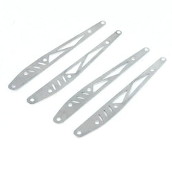 LCX Racing 1/10 RC Crawler Stainless Steel Rear Lower Link Reinforce Plate for Axial RBX10 RYFT Upgrades Parts Accessories