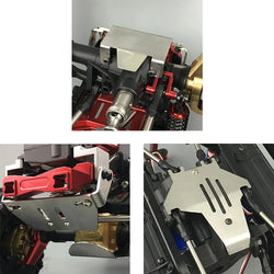 LCX Racing 1/10 RC Crawler Stainless Steel Chassis Armor Set Skid Plate Guard Axle for Traxxas TRX4 TRX6 Upgrades Accessories