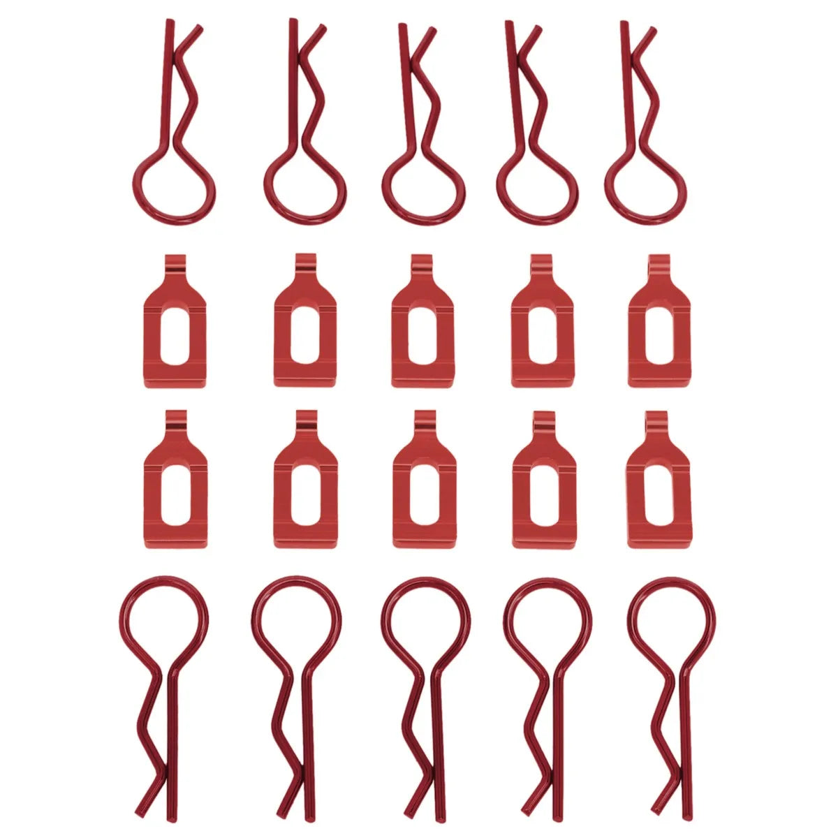 LCX Racing Stainless Steel RC Body Clips 34mm 10PCS for 1/8 RC Truck Traxxas Arrma Upgrades Parts Accessories