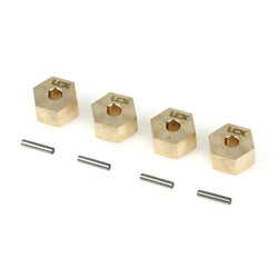 LCX Racing 1/18 RC Truck Car CNC Brass 12mm*7.5mm Wheel Hex Adapter for Axial UTB18 Capra Upgrades Parts Accessories