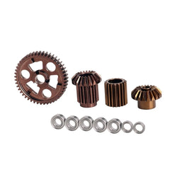 LCX Racing 1/10 RC Truck Aluminum Front Transmission Gear Set Gearbox Gears for Tamiya Hotshot II The Bigwig 2017 Upgrades Parts Accessories