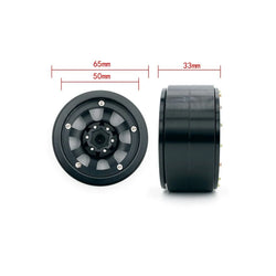 LCX Racing 1/10 RC Crawler Car Aluminum Beadlock 2.2" Wheel Rim for TRX4 TRX6 SCX10 II III Wraith Upgrades Parts Accessories