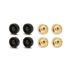 LCX Racing 1/24 RC Crawler CNC Brass Wheel Hex Adapter Counter Weights Upgrades Parts Accessories for Axial SCX24 AX24