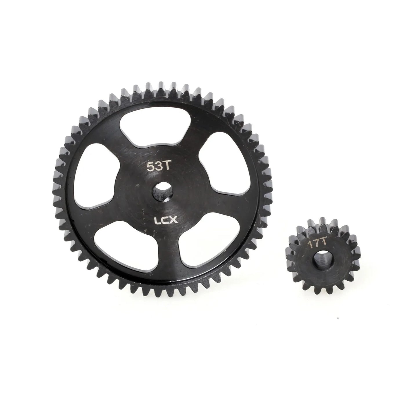 LCX Racing 1/10 Hard Steel Transmission Spur Gear 53T-17T Pinion Gear for Axial RBX10 RYFT Upgrades Parts Accessories