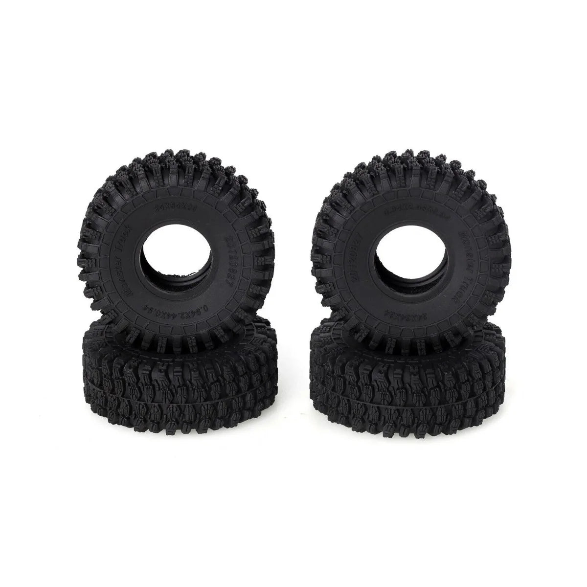 LCX Racing 1/18 RC Crawler Butyl Rubber 1.0 Beadlock Wheel Tire w/Foam Tyre Upgrades Parts for Traxxas TRX4M Axial SCX24 AX24