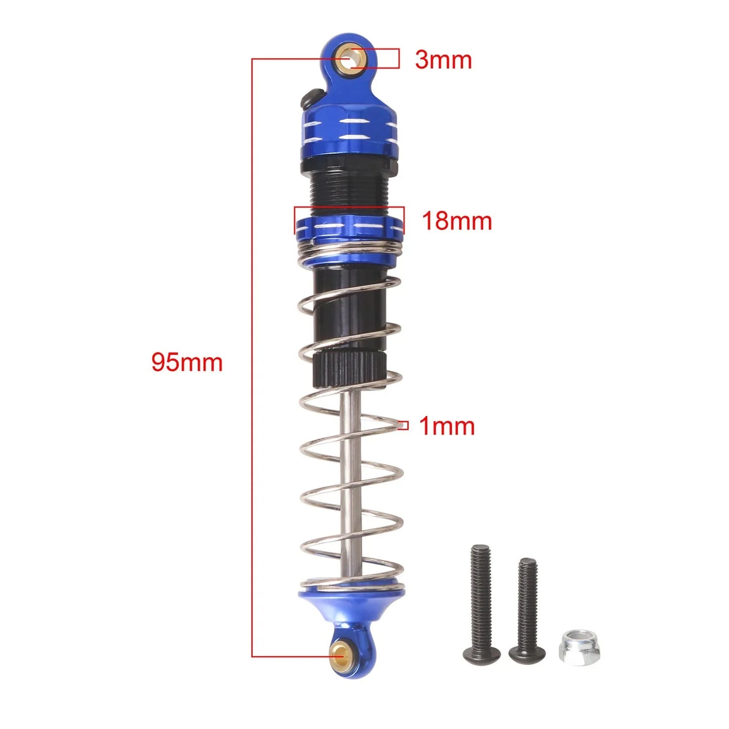 LCX Racing 1/10 RC Truck Front Rear Shock Set Damper for Tamiya DT-04 Fighter NXGEN Upgrades Parts Accessories