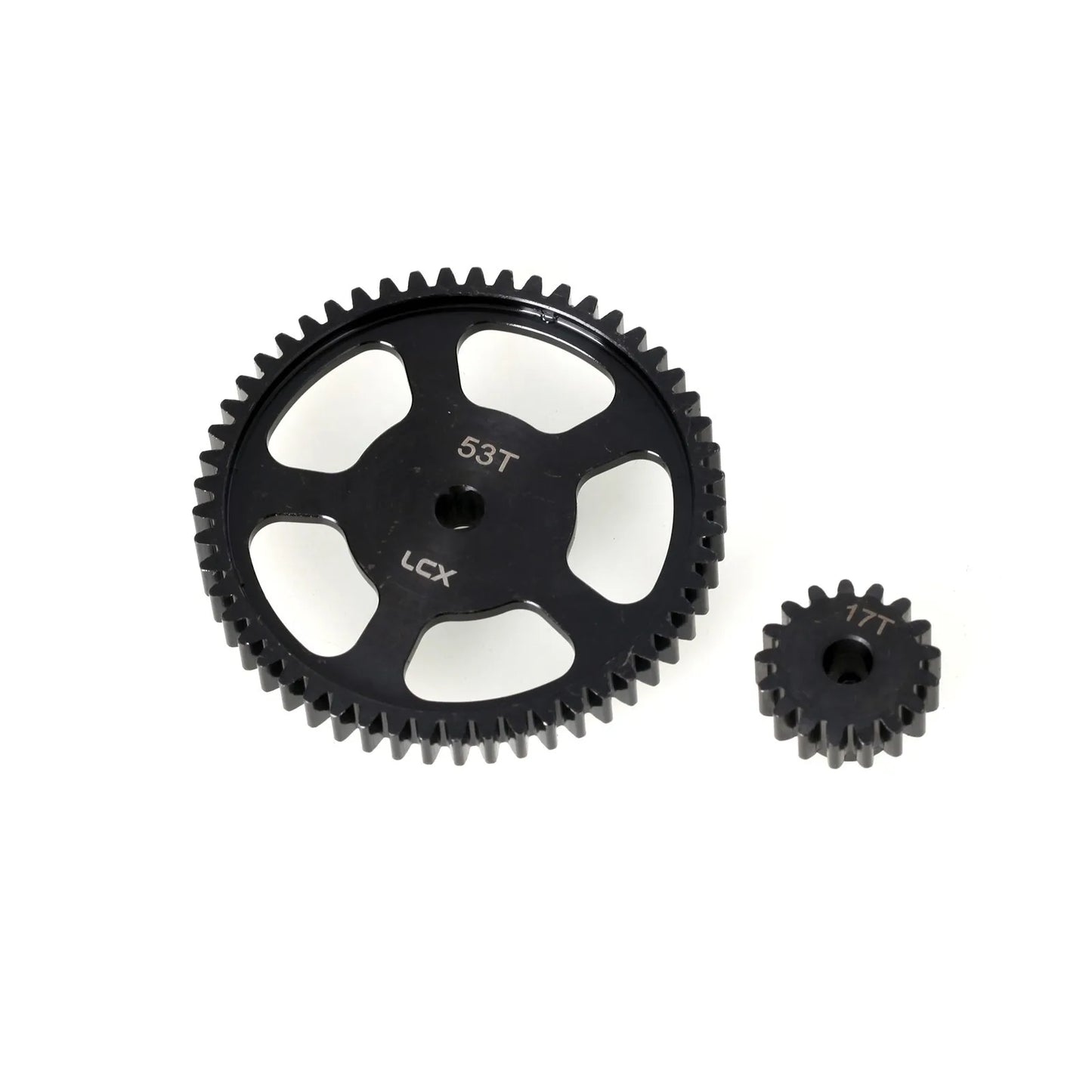 LCX Racing 1/10 Hard Steel Transmission Spur Gear 53T-17T Pinion Gear for Axial RBX10 RYFT Upgrades Parts Accessories