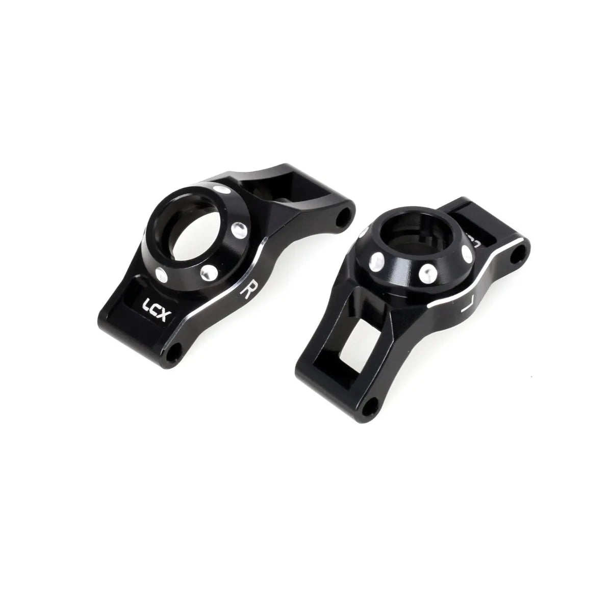 LCX Racing 1/16 RC Truck Aluminum Rear Stub Axle Carriers Rear Hubs for Traxxas Mini Maxx Mini XRT Upgrades Parts Accessories