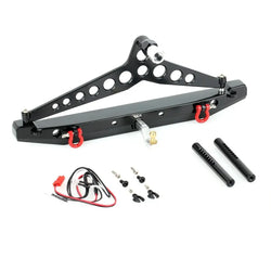 LCX Racing 1/10 RC Crawler Aluminum Rear Bumper Set for Traxxas TRX4 TRX6 SCX10 II III D90 Gen8 Gen9 Upgrades Parts Accessories