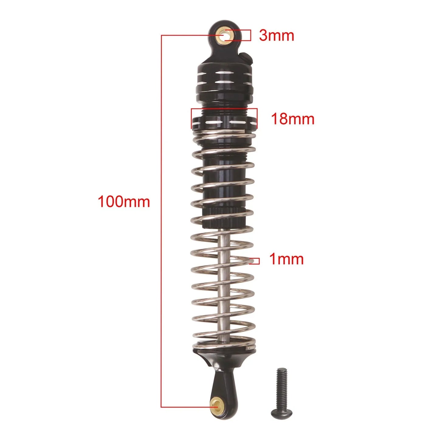 LCX Racing 1/10 RC Truck Aluminum Front Rear Shock Set Damper for Tamiya The Bigwig 2017 Upgrades Parts Accessories