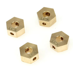 LCX Racing 1/10 RC Crawler Car Brass Wheel Hex Adapter Set 4.7g/pcs for Axial RBX10 RYFT AXP8 Gilamon Upgrades Parts Accessories