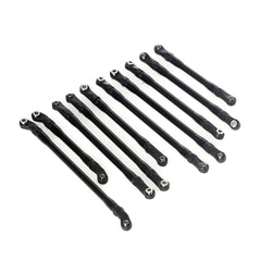 LCX Racing 1/10 RC Crawler 10pcs Suspension Link Set 313mm Wheelbase Upgrades Parts Accessories for Axial SCX10 II 90046 90047