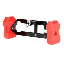 LCX Racing 1/10 RC Crawler Car Spare Tire Rack Carrier w/ Scale Fuel Tank for TRX4 TRX6 SCX10 II III Gen8 Upgrades Accessories