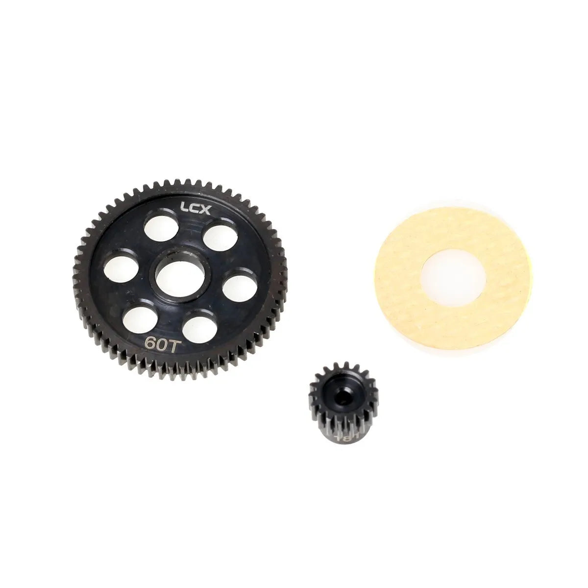 LCX Racing RC Truck Hard Steel Transmission Spur Gear 60T-18T for 1/16 1/18 Losi Mini-B Buggy Mini-T Upgrades Parts Accessories