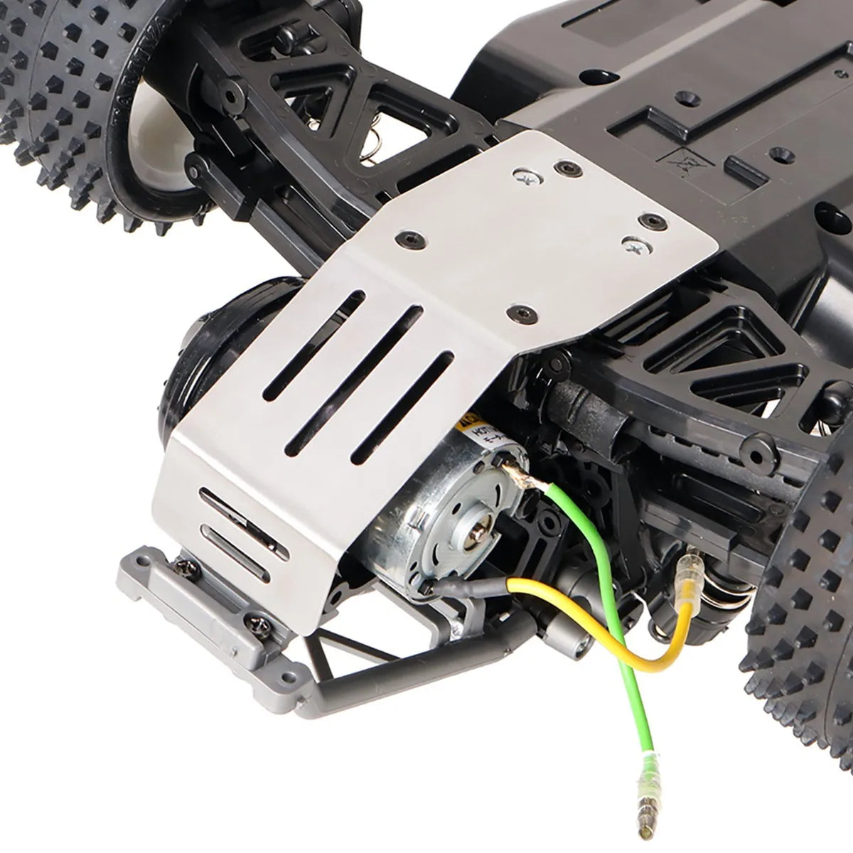 LCX Racing 1/10 RC Truck Stainless Steel Skid Plate Guard Chassis Armor for Tamiya DT-04 Fighter NXGEN Upgrades Part Accessories