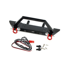 LCX Racing 1/10 RC Crawler Aluminum Front Bumper for Traxxas TRX4 TRX6 Axial SCX10 II III PRO Gen8 Upgrades Parts Accessories