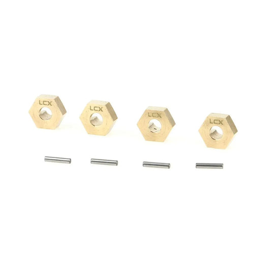 LCX Racing 1/10 RC Crawler Brass 12mm Wheel Hex Hub Drive Adapter for Axial Capra UTB10 SCX10 III Upgrades Parts Accessories