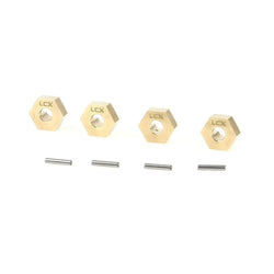 LCX Racing 1/10 RC Crawler Brass 12mm Wheel Hex Hub Drive Adapter for Axial Capra UTB10 SCX10 III Upgrades Parts Accessories