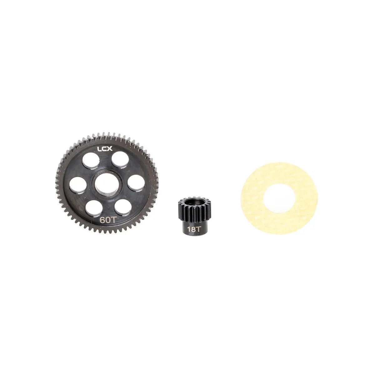 LCX Racing RC Truck Hard Steel Transmission Spur Gear 60T-18T for 1/16 1/18 Losi Mini-B Buggy Mini-T Upgrades Parts Accessories