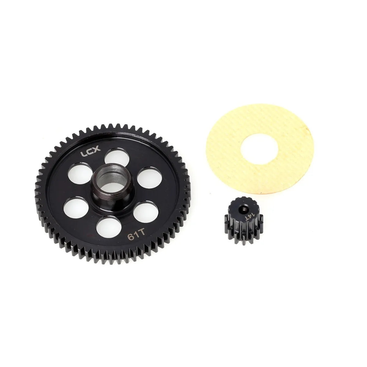 LCX Racing 1/10 RC Truck CNC Hard Steel Transmission Spur Gear Motor Gear 61T-14T for Arrma Fury Upgrades Parts Accessories