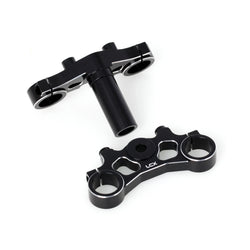 LCX Racing 1/4 RC Motorcycle Aluminum Triple Clamp Set Steering Set for Losi Promoto-MX Upgrades Parts Accessories