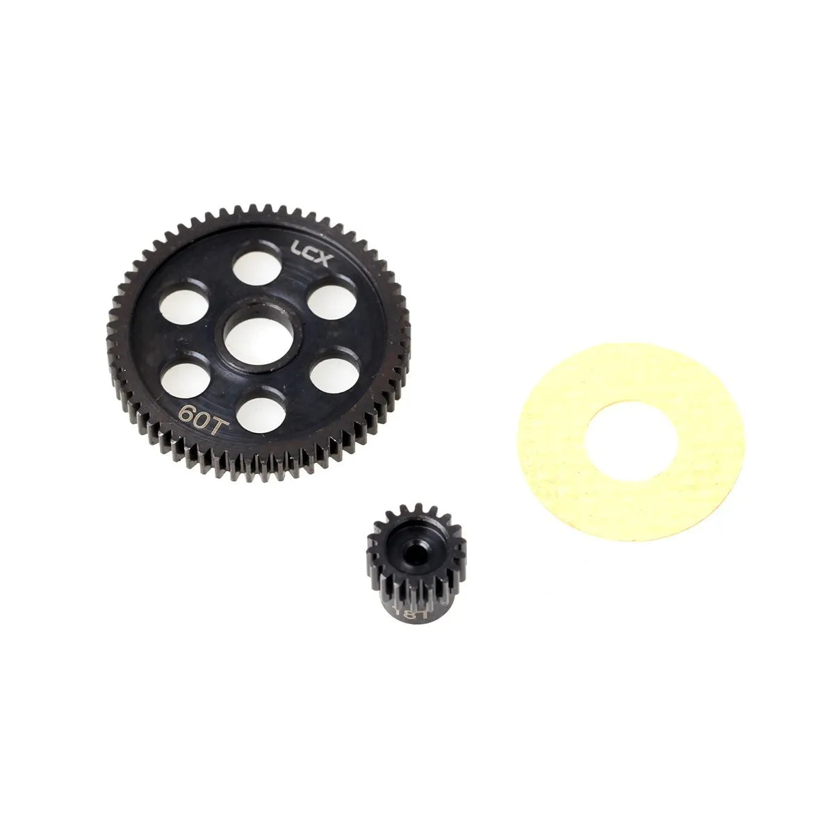 LCX Racing RC Truck Hard Steel Transmission Spur Gear 60T-18T for 1/16 1/18 Losi Mini-B Buggy Mini-T Upgrades Parts Accessories
