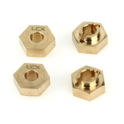 LCX Racing 1/10 RC Crawler Brass 12mm Wheel Hex Hub Drive Adapter for Axial Capra UTB10 SCX10 III Upgrades Parts Accessories