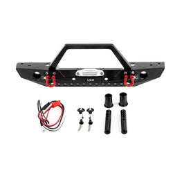 LCX Racing 1/10 RC Crawler Aluminum Front Bumper for Traxxas TRX4 TRX6 Axial SCX10 II III Redcat Gen8 Gen9