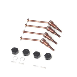 LCX Racing 1/16 RC Crawler Hard Steel Front Rear Drive Shaft Set for Arrma Mojave Grom Upgrades Parts Accessories