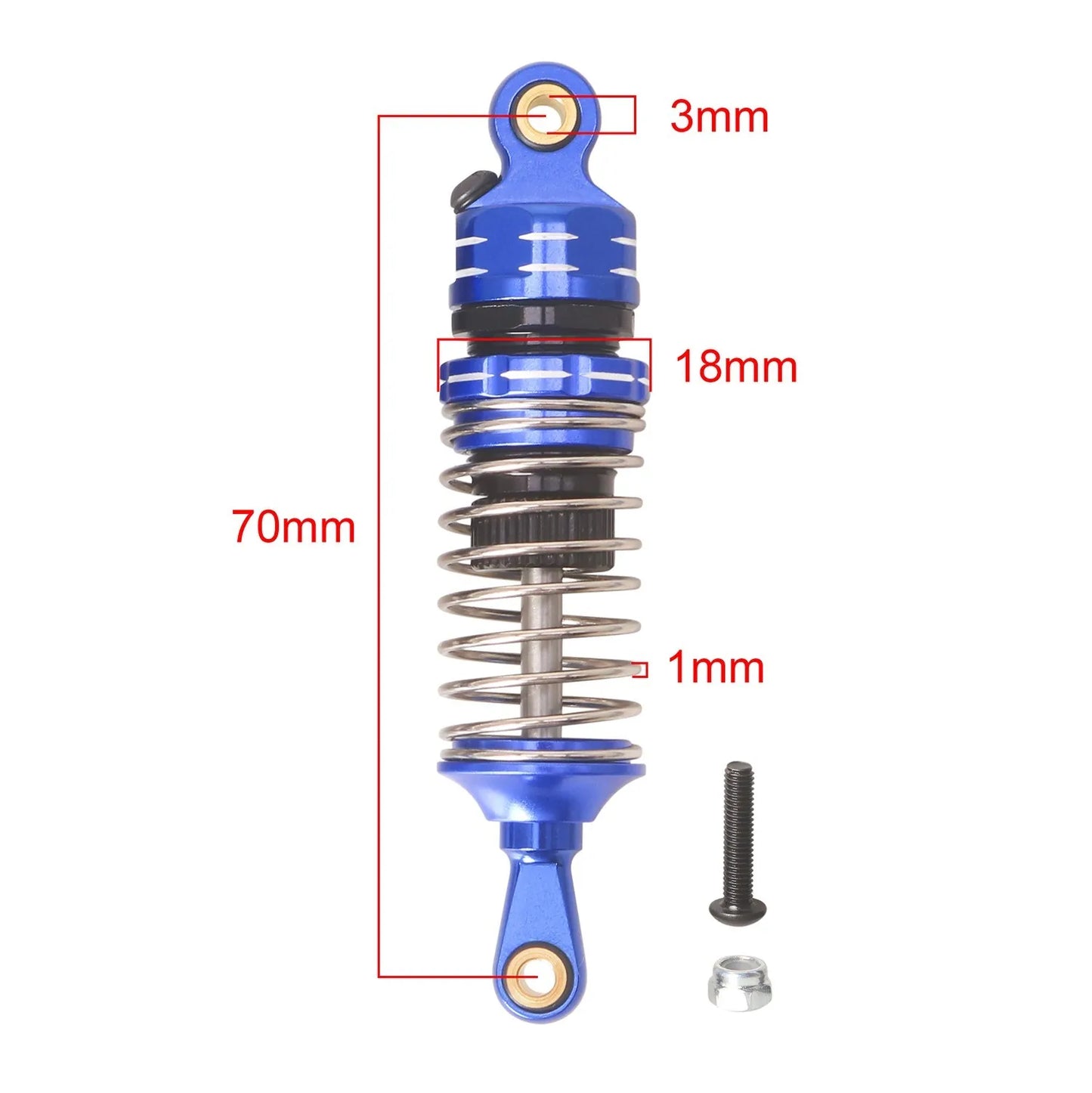 LCX Racing 1/10 RC Truck Front Rear Shock Set Damper for Tamiya DT-04 Fighter NXGEN Upgrades Parts Accessories