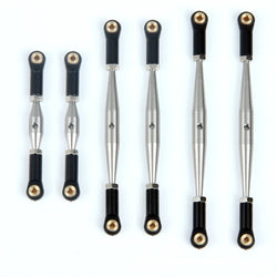 LCX Racing 1/24 RC Crawler Stainless Steel Suspension Link Set for Axial SCX24 Deadbolt Wrangler Gladiator C10 Upgrades Parts