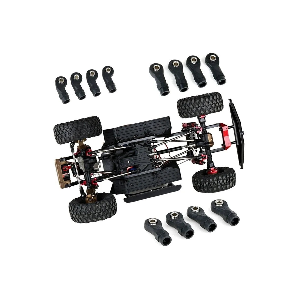 LCX Racing 1/10 RC Crawler Nylon Rod Ends Set 10pcs M4 for TRX4 TRX6 SCX10 II III UTB10 Upgrades Parts Accessories