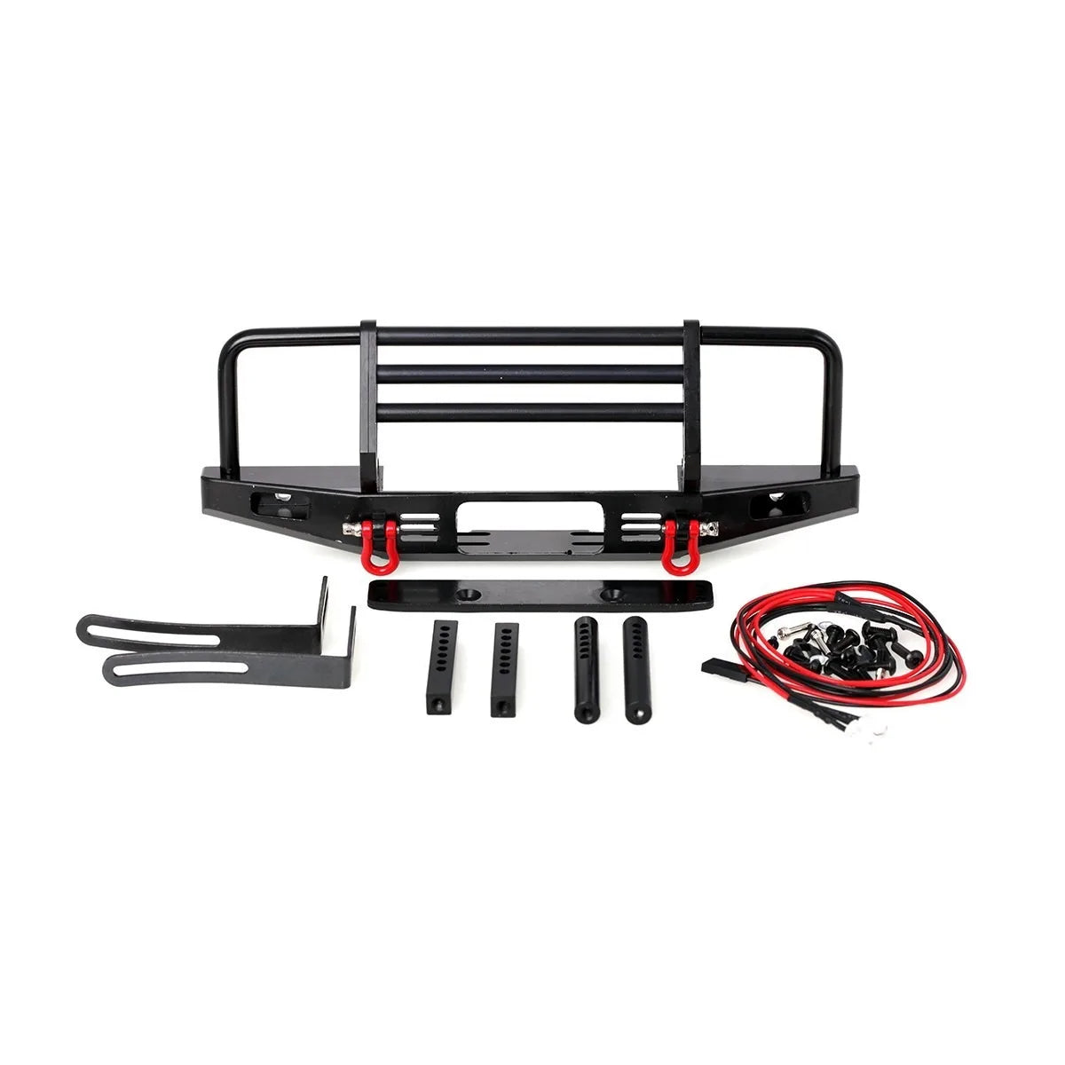 LCX Racing 1/10 RC Crawler Aluminum Front Bumper for Traxxas TRX4 TRX6 Axial SCX10 II III PRO Gen8 Upgrades Parts Accessories