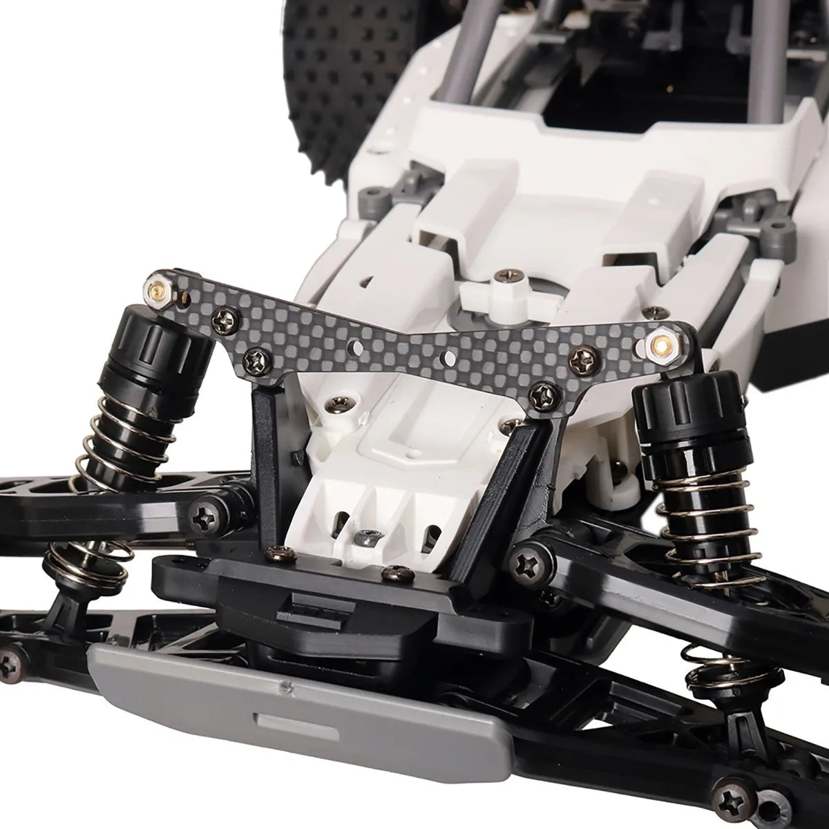 LCX Racing 1/10 RC Truck Car Carbon Fiber Front Rear Shock Tower Stay for Tamiya DT-04 Fighter NXGEN Upgrades Parts Accessories