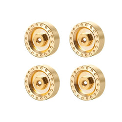 LCX Racing 1/24 RC Crawler CNC Brass Wheel Hex Adapter Counter Weights Upgrades Parts Accessories for Axial SCX24 AX24