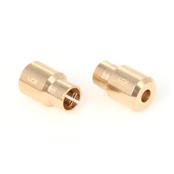 LCX Racing 1/10 RC Crawler Brass AR44 Rear Straight Axle Adapter for Axial SCX10 II 90046 90047 Upgrades Parts Accessories